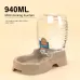 Utility Automatic Drinking Water Dispenser Detachable Bottle with Dish Feeder for Cats and Dogs Random Color Delivery