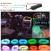 Flexible LED Light EL Wire String Strip Rope Glow Decor Neon Lamp USB Controlle 3M Energy Saving Mask Glasses Glow Line F277 Lemon Yellow Light