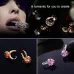 Cute Heart Real 925 Sterling Silver Cubic Zirconia Stone Earrings