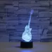 Guitar Shape 3D Colorful LED Vision Light Table Lamp Crack Touch Version