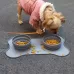 Pet Silicone Folding Bowl Mat Non-Slip and Bite Resistant Portable Feeding Bowl Gray