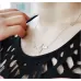 Necklace Love Shaped Titanium Steel Heartbeat Lockbone Chain Heart Pendant Necklace Female Retro Necklace Jewelry Accessorie