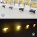 12 PCS Solar Powered LED Outdoor Stairway Light IP65 Waterproof Garden Lamp Warm White Light