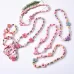 2 PCS in Set Lovely Cartoon Wood Jewelry Beads Necklace Baby Kids Princess Animals Necklace Butterfly
