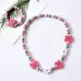 2 PCS in Set Lovely Cartoon Wood Jewelry Beads Necklace Baby Kids Princess Animals Necklace Butterfly