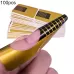 100pcs in pack Professional French Nail Form Tips Nail Art Form Acrylic Tip Gel Nails Sticker Extension Curl Form For Nail Polish Guide