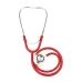 Double-sided Stethoscope Single Tube Doctors Nurse Professional Cardiology Stethoscope Aluminium Alloy Chestpiece Red