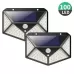 2 PCS 100 LEDs Outdoor Patio Solar Induction Wall Light Adjustable Balcony Garden Lighting Small Street Light