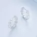 BSE734 Sterling Silver S925 Zirconia Budding Flower Earrings