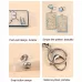 2 PCS Transparent Acrylic Push Pull Card Sleeve Bell Keychain Ring ID Card Sleeve