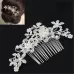Wedding Hair Clips Romantic Crystal Pearl Flower Hairpin Rhinestone Tiara Bridal Crown Hair Pins Bride Hair Comb White
