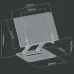 Aluminum Alloy and Acrylic Reading Rack Desktop Liftable Tablet PC Holder