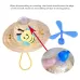 Pet Bamboo Dragonfly Straw Hat Headdress Cat Dog Decoration Eye
