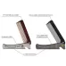 Folding Oil Head Comb Beard Styling Comb Plating Gray