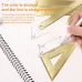 Brass Retro Drawing Ruler Measuring Tools 0-18cm Ruler