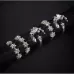 5 PCS in Set Vintage Women Star Moon Adjustable Ring Set