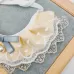 Pet Bib Adjustable Saliva Towel Lace Pearl Pendant Dog Collar