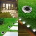 2 PCS 8 LEDs IP44 Waterproof Solar Powered Buried Light