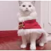 Pet Mini Cold-proof Red Cloak Neck Bell Christmas Shawl Cloak