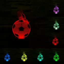 Thinking Football Style 3D Touch Switch Control LED Light Desk Lamp