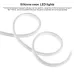 CJ-1206 12V 6A 5m IP65 Waterproof Silicone Neon LED Strip Light White