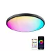 RGBCW Smart Graffiti App Voice Ceiling Light US Standard 110V-130V Black Frame
