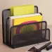 Mesh Letter Sorter Mail Document Tray Black Desk Office File Storage Rack