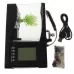 USB Desktop Aquarium Mini Fish Tank with Running Water and 6 LED Light LCD Clock Display with Calendar Time and Alarm