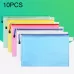 10 PCS Zipper Plastic Mesh Document File Bag Random Color Delivery
