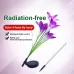 Simulated Lily Flower 4 Heads Solar Powered Outdoor IP55 Waterproof LED Decorative Lawn Lamp Colorful Light