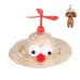 Pet Bamboo Dragonfly Straw Hat Headdress Cat Dog Decoration Eye