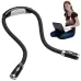 Portable U-shaped LED Flexible Handsfree Hug Neck Reading Book Lamp Torch Black