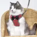 Adjustable Bow Plaid Vest Lead Pull Rope Leash for Cat Dog Pet