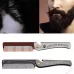 Folding Oil Head Comb Beard Styling Comb Plating Gray