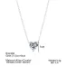 Crystal Heart Pendant Necklace Female Short Chain Necklace Silver