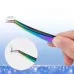 3 In 1 Colorful Titanium Nail Art Eyelash Tweezers Stainless Steel Colorful High Precision Grafting Eyelash Curler