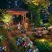Simulated Lily Flower 4 Heads Solar Powered Outdoor IP55 Waterproof LED Decorative Lawn Lamp Colorful Light