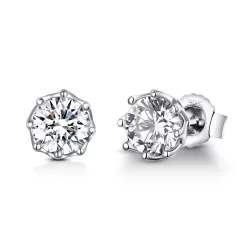 S925 Sterling Silver Stud Earrings Zircon Earrings
