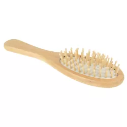 Small Natural Wooden Massage Hair Comb with Rubber Base or Wooden Brush