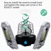 100W LED Industrial Mining Light Waterproof Light Sensor Folding Tri-Leaf Garage Lamp White Light