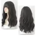 Ladies Long Hair Slightly Curly Wig Natural Fluffy Hair Cover Dark Brown