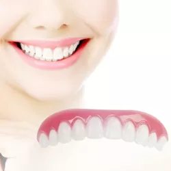 Silicone Whitening Simulation Braces Comfort Fit Flex Curved Teeth Dentures Beauty Tools 7cm