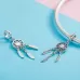 SCC961 S925 Silver Pearl Dream Catcher Net Pendant Bracelet DIY Jewelry Accessories