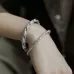Sterling Silver Vintage Open Bracelet Hand Decoration