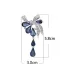 Women Drill Droplet Butterfly-knotted Brooch