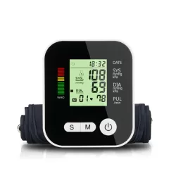 Arm Type Home Electronic Automatic Hypertension Measuring Instrument Sphygmomanometer Black
