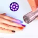 2 PCS Nail Dryer Mini LED Flashlight UV Lamp Portable For Nail Gel Fast Dryer Black