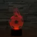 Thinking Football Style 3D Touch Switch Control LED Light Desk Lamp
