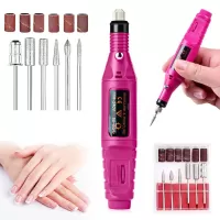 Mini Nail Machine Variable Speed Rotary Detail Carver Red