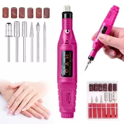 Mini Nail Machine Variable Speed Rotary Detail Carver Red